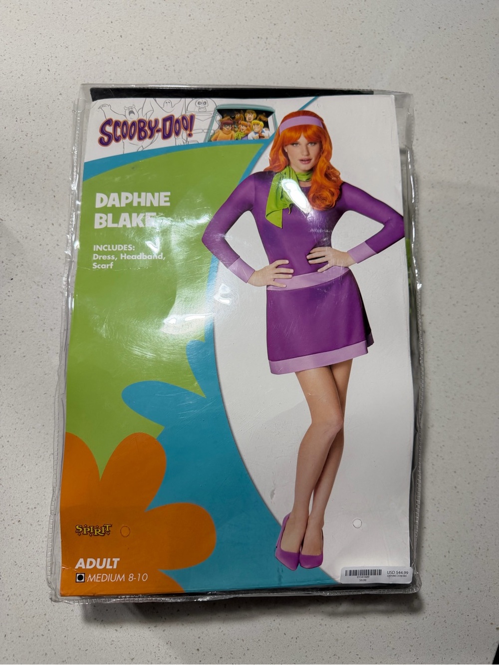 Spirit Daphne Blake Purple Dress Costume with Green Scarf